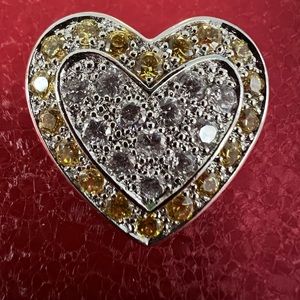 Gorgeous citrine & zircon brooch